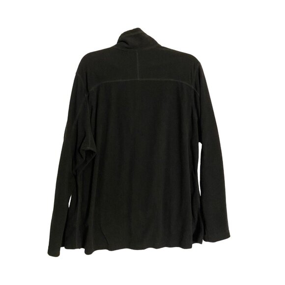 NEW Eddie Bauer Women's Quarter Zip Grid Fleece Jacket Size 2X Black Activewear - Picture 2 of 5